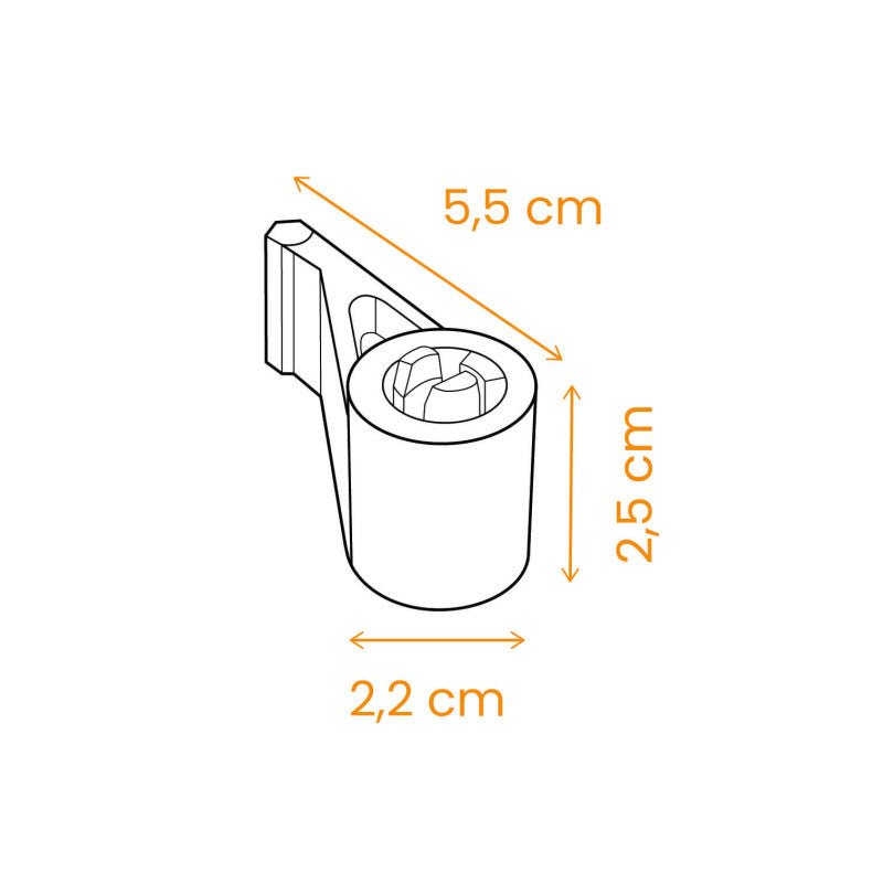 2 Embouts d'Espagnolette en Composite à Visser