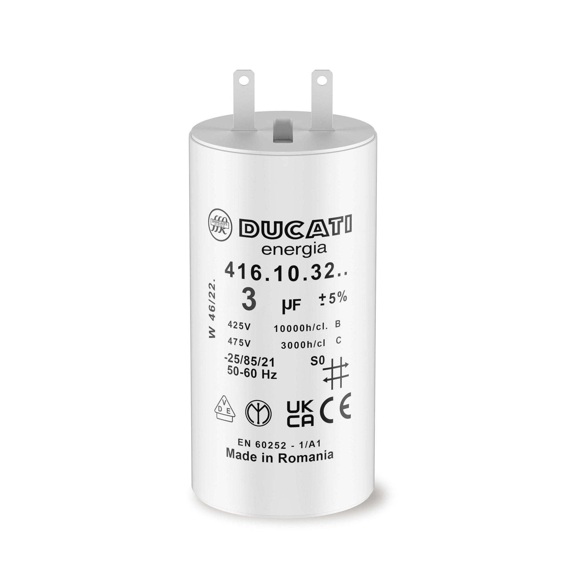 Condensateur 3uF pour moteur de volet roulant Somfy 8 Nm