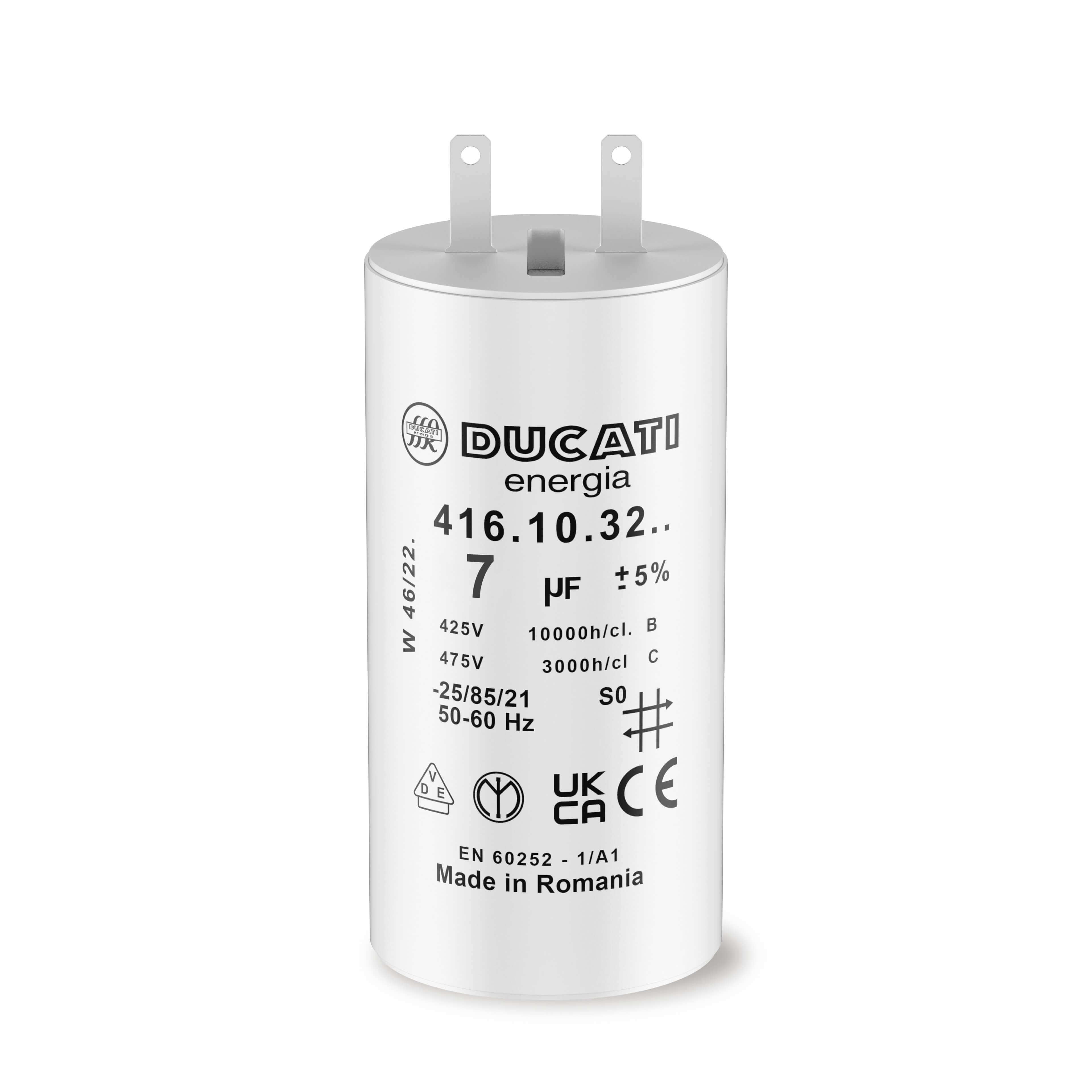 Condensateur 7uF pour moteur de volet roulant Somfy 30 Nm