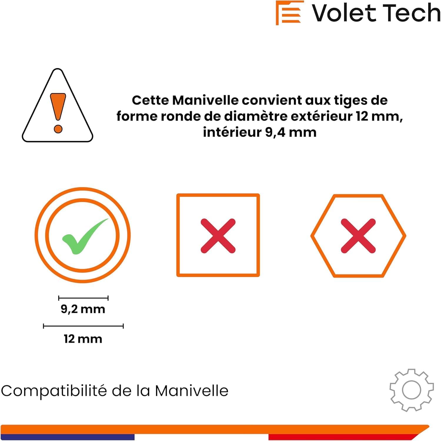 Manivelle pour forme ronde