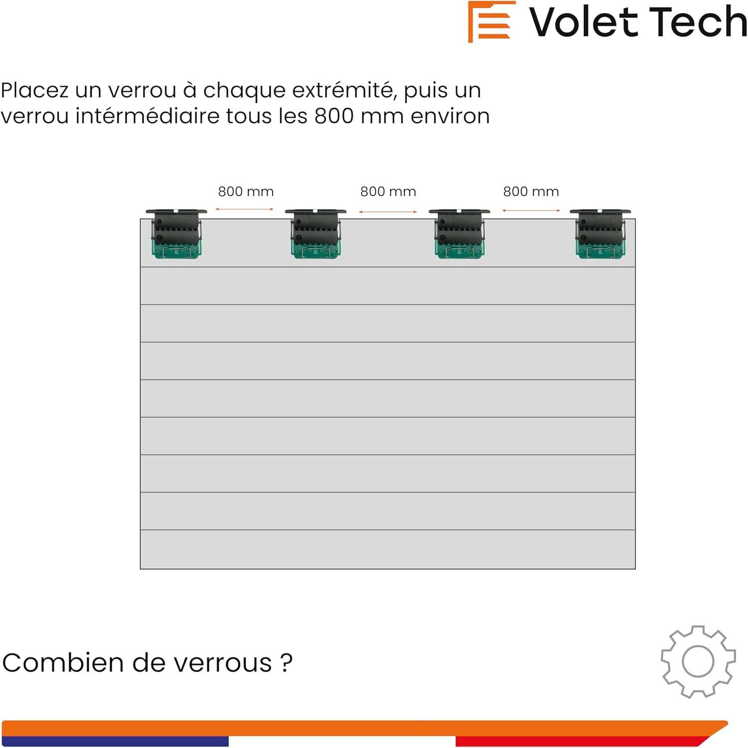 attache et tablier de volet roulant