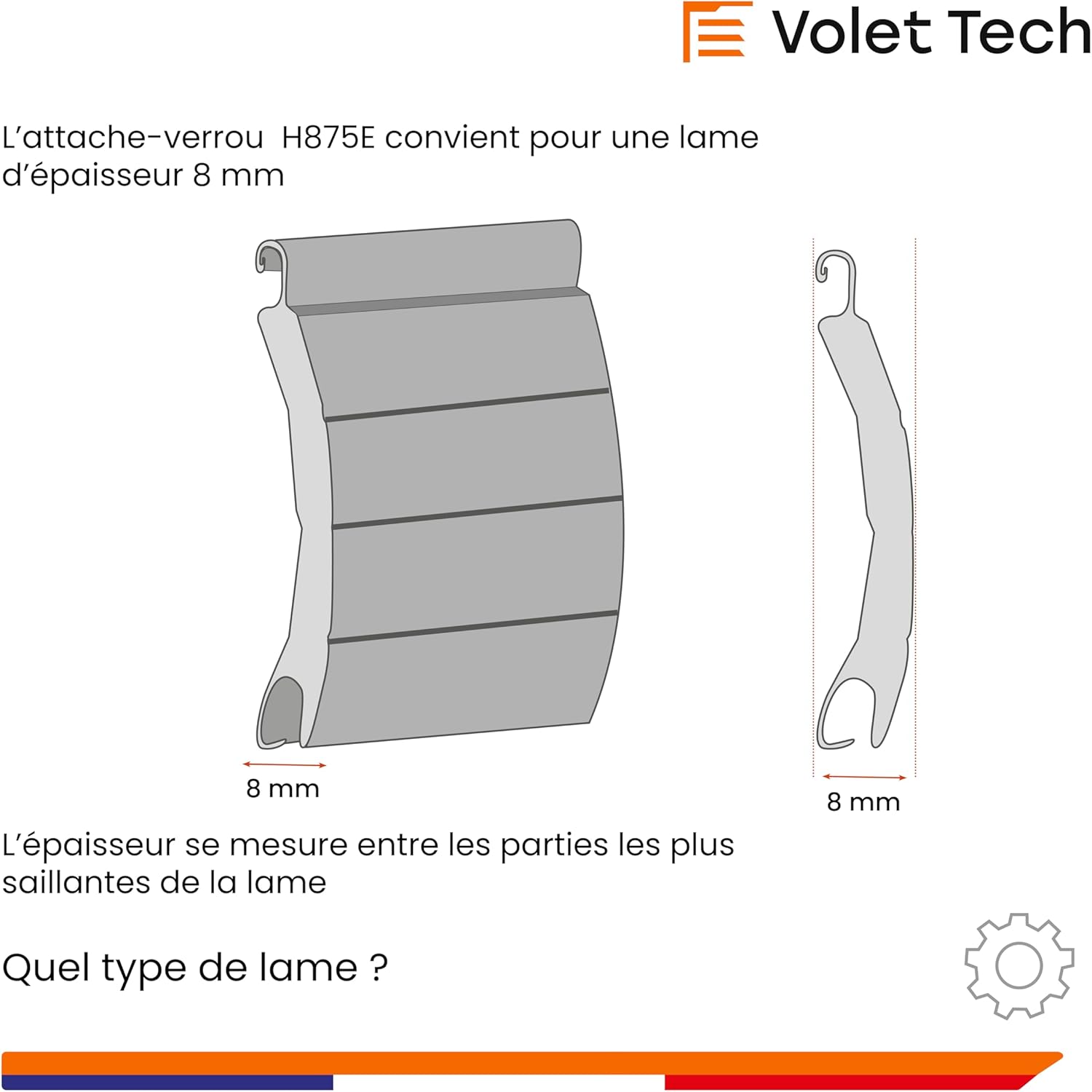 types attaches volet roulant