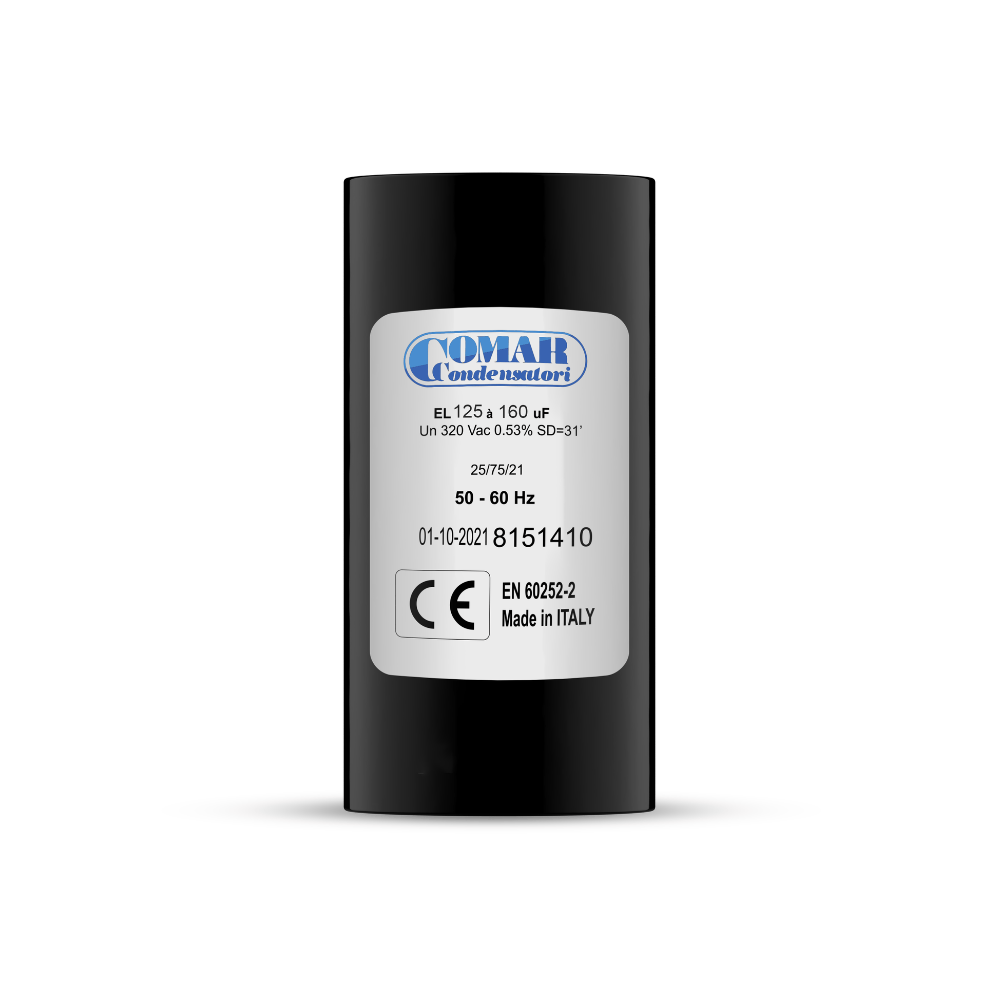 Condensateur démarrage 125uF à 160uF à cosses pour moteur monophasé