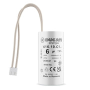 Condensateur 6 µF à fils pour moteur de volet roulant Bubendorff