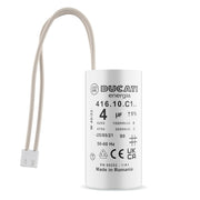 Condensateur 4 µF à fils pour moteur de volet roulant Bubendorff
