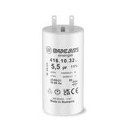 Condensateur 5,5 µF à cosses pour moteur de volet roulant Somfy 20 Nm