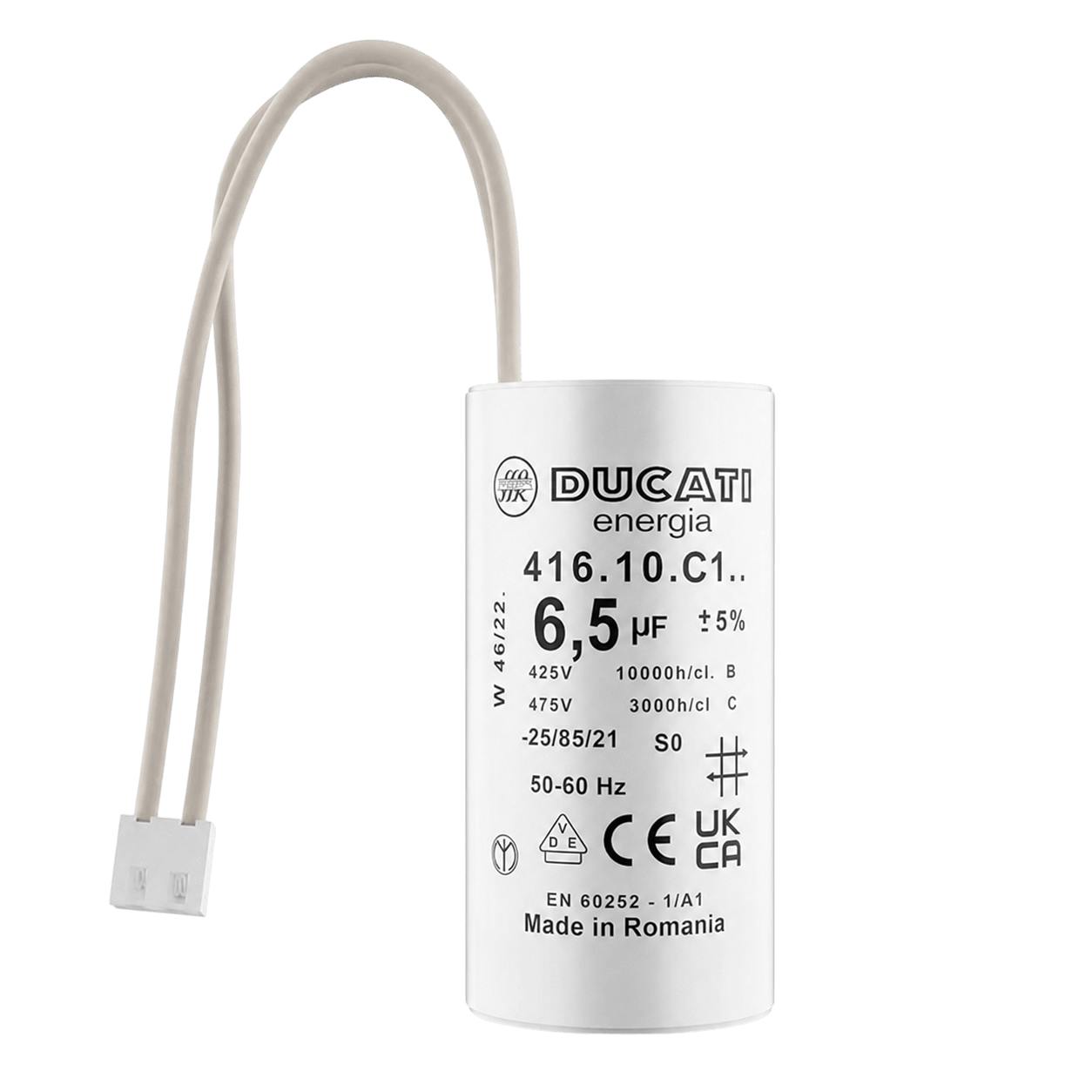 Condensateur 6,5uF fils moteur volet roulant Bubendorff