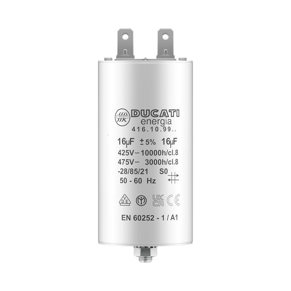 Condensateur permanent 16uF à cosses pour moteur monophasé