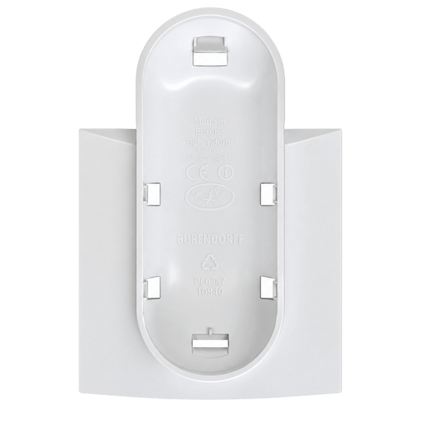 Support mural fixe Bubendorff blanc pour clipser une télécommande 3 boutons
