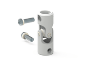 Genouillère Ø 12-Ø 12 blanche ZF-F781E pour manivelle de volet roulant