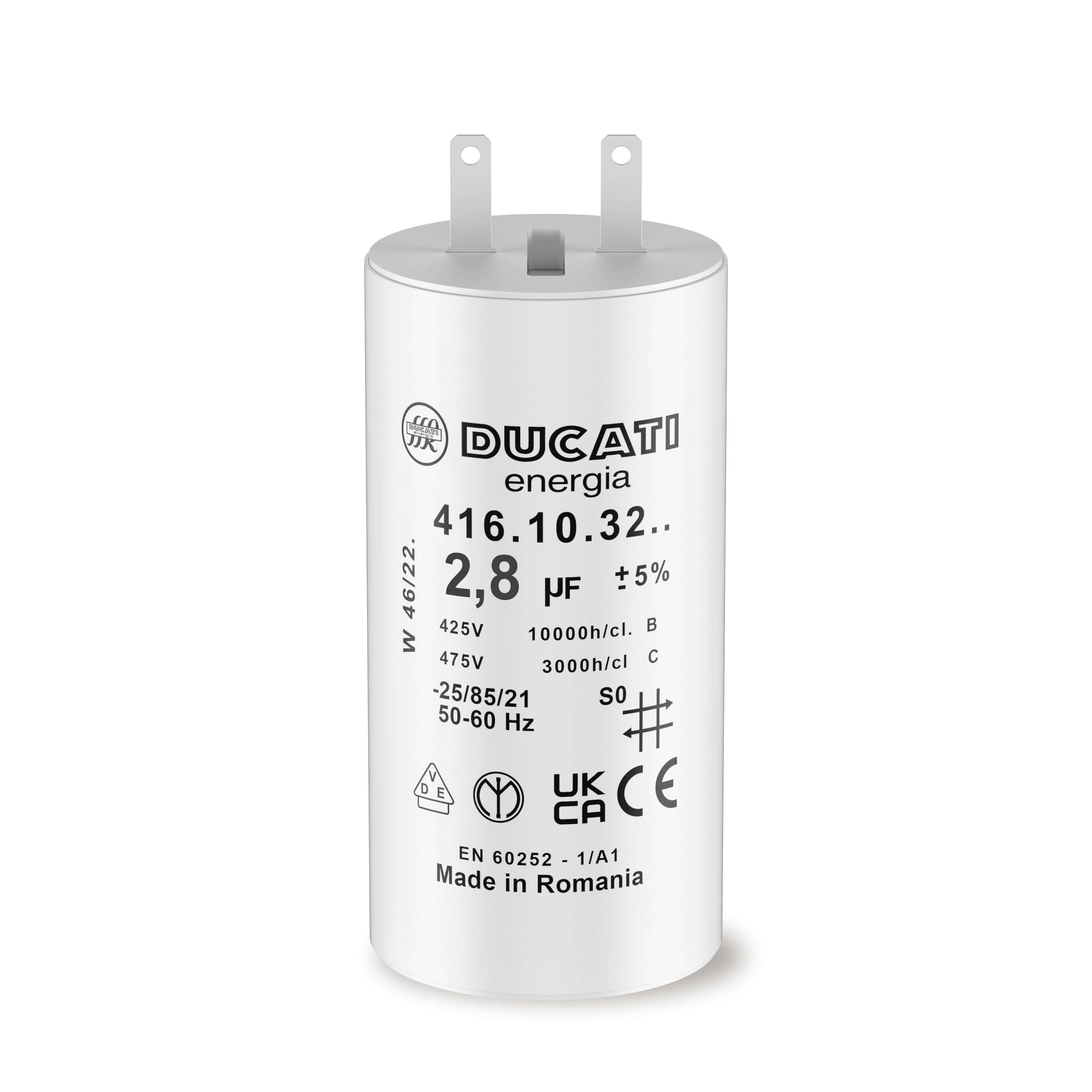 Condensateur 2,8uF pour moteur de volet roulant Somfy 6-8 Nm