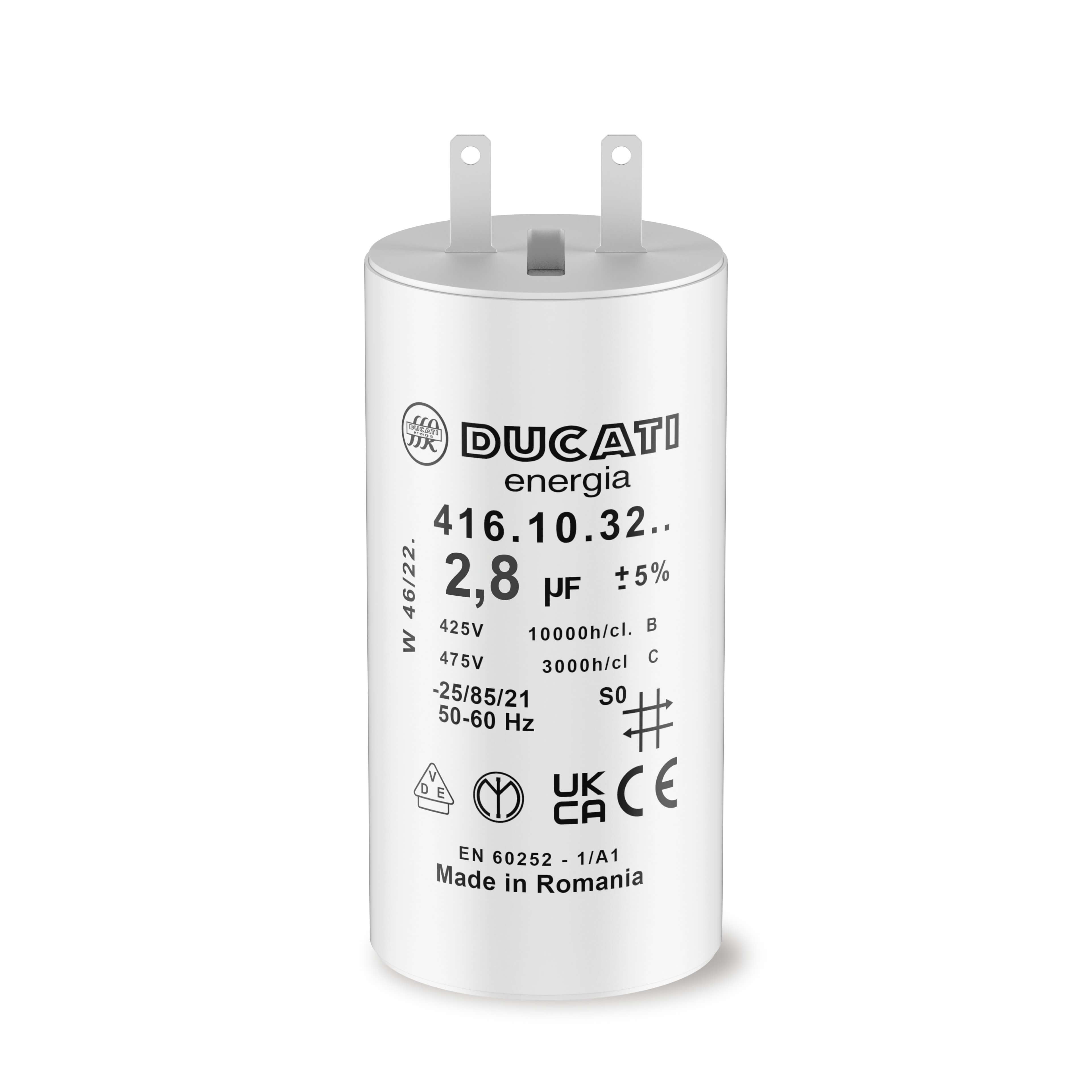 Condensateur 2,8uF pour moteur de volet roulant Somfy 6-8 Nm