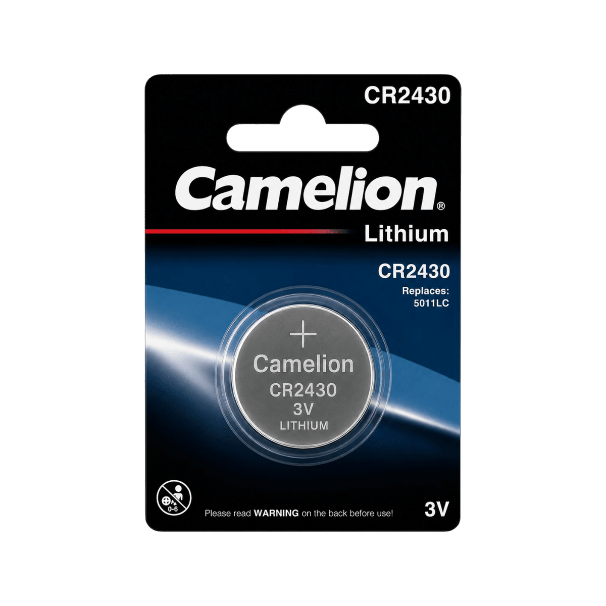 Pile bouton lithium 3V Camelion CR2430 pour télécommande de volet roulant Somfy Telis et Bubendorff