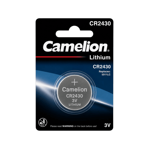 Pile bouton lithium 3V Camelion CR2430 pour télécommande de volet roulant Somfy Telis et Bubendorff