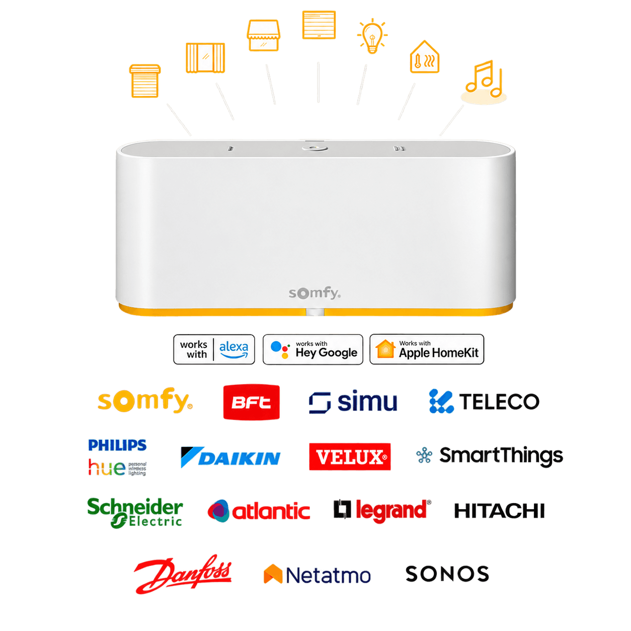 TaHoma Switch Somfy - Box domotique compatible avec Alexa, Google, Apple HomeKit et grandes marques